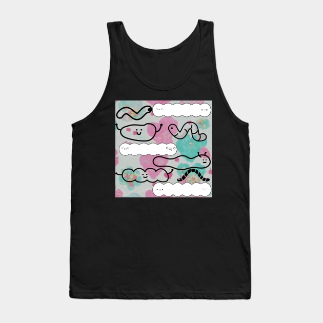 Caterpillar friends pattern Tank Top by zzzozzo